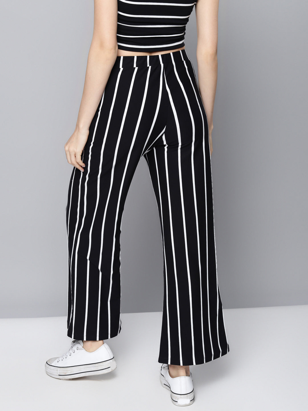 Buy AMYDUS Women's Plus Size Black White Striped Pants at Amazon.in